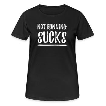 Ne pas courir, c’est nul - T-shirt respirant Femme - noir - Devant - AI Model Female 172 light (172cm)