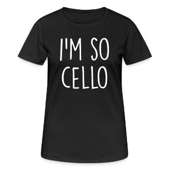 Violoncelle - T-shirt respirant Femme - noir - Devant - AI Model Female 172 light (172cm)