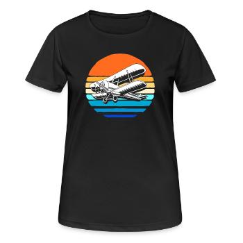 Modellflugzeug Modellflug - Frauen T-Shirt atmungsaktiv - Schwarz - Vorne - AI Model Female 172 light (172cm)