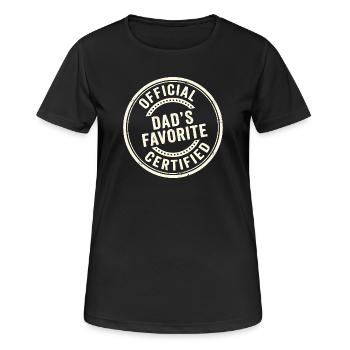 Lieblingskind Lustiges Offizielles Papas Lieblings - Frauen T-Shirt atmungsaktiv - Schwarz - Vorne - AI Model Female 172 light (172cm)