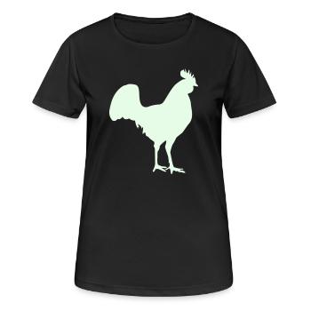 Silhouette du coq - T-shirt respirant Femme - noir - Devant - AI Model Female 172 light (172cm)