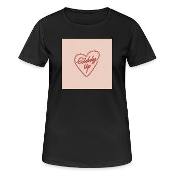 Cœur Éveillé - T-shirt respirant Femme - noir - Devant - AI Model Female 172 light (172cm)