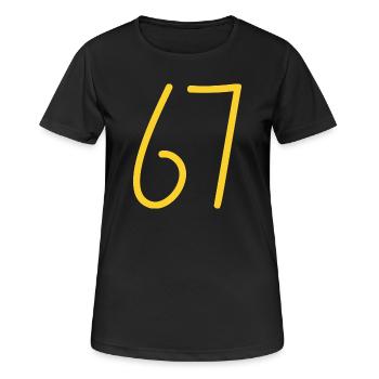 67 - Women's Breathable T-Shirt - black - Front - AI Model Female 172 light (172cm)