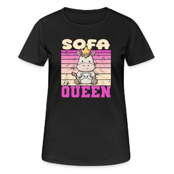 Contrôleur Gamer Animal - T-shirt respirant Femme - noir - Devant - AI Model Female 172 light (172cm)