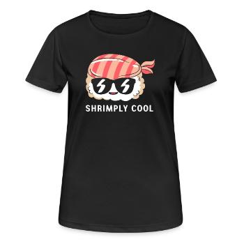 Shrimp - Frauen T-Shirt atmungsaktiv - Schwarz - Vorne - AI Model Female 172 light (172cm)