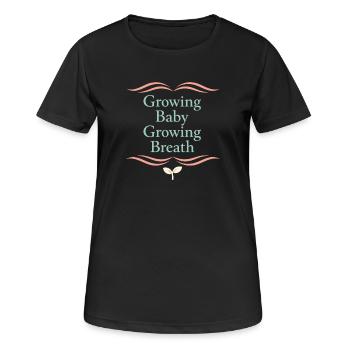 Prenatal Yoga Expectant Mother - Women's Breathable T-Shirt - black - Front - AI Model Female 172 light (172cm)