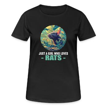 Rat Rat - Women's Breathable T-Shirt - black - Front - AI Model Female 172 light (172cm)