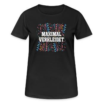 MAXIMAL VERKLEIDET – Karneval Fasching Kostüm Spru - Frauen T-Shirt atmungsaktiv - Schwarz - Vorne - AI Model Female 172 light (172cm)