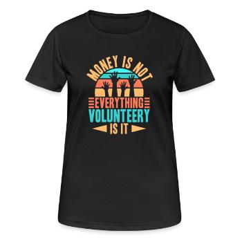 L’argent de reconnaissance des bénévoles n’est pas tout - T-shirt respirant Femme - noir - Devant - AI Model Female 172 light (172cm)