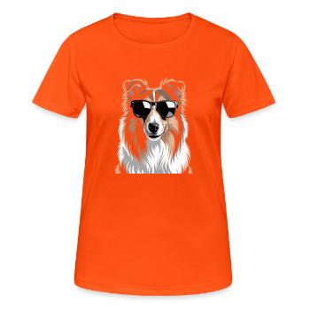 collie - Women's Breathable T-Shirt - neon orange - Front - AI Model Female 172 dark (172cm)