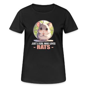 Rat Rat - Women's Breathable T-Shirt - black - Front - AI Model Female 172 light (172cm)