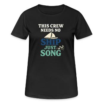 Communauté de musique folk Shanty Crew - T-shirt respirant Femme - noir - Devant - AI Model Female 172 light (172cm)