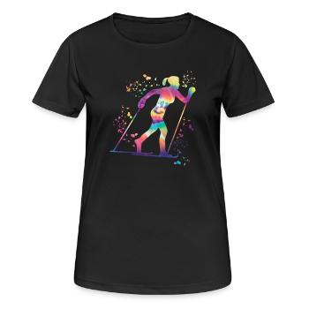 Ski de fond Ski de fond - T-shirt respirant Femme - noir - Devant - AI Model Female 172 light (172cm)