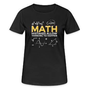 Mathematische Fehler ermöglichen das Denken - Frauen T-Shirt atmungsaktiv - Schwarz - Vorne - AI Model Female 172 light (172cm)