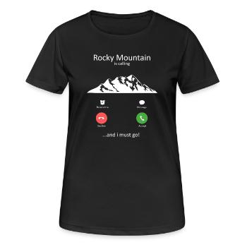 Rocky Mountain m’appelle et je dois partir - T-shirt respirant Femme - noir - Devant - AI Model Female 172 light (172cm)