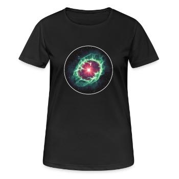 Astronomy Space Planetary Nebula Shell - Women's Breathable T-Shirt - black - Front - AI Model Female 172 light (172cm)
