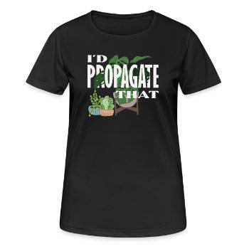Je propage cette plante amoureuse - T-shirt respirant Femme - noir - Devant - AI Model Female 172 light (172cm)