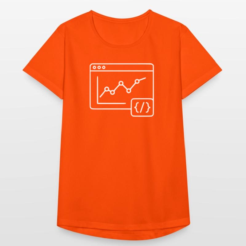 Web Analyse Chart Coding Browser Vektor Frauen T-Shirt atmungsaktiv