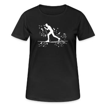 Ski de fond Ski de fond - T-shirt respirant Femme - noir - Devant - AI Model Female 172 light (172cm)