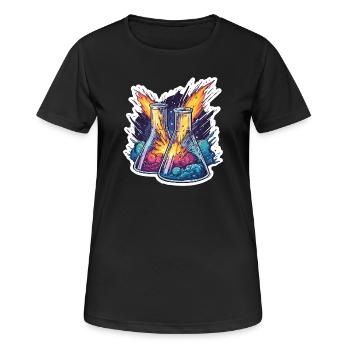 Lab Geek Educational Quadrantid Meteor Shower Expe - Women's Breathable T-Shirt - black - Front - AI Model Female 172 light (172cm)