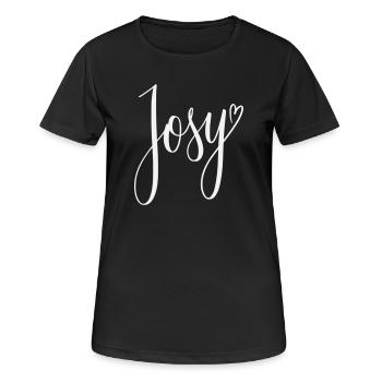 Josy Script Heart Design - Women's Breathable T-Shirt - black - Front - AI Model Female 172 light (172cm)
