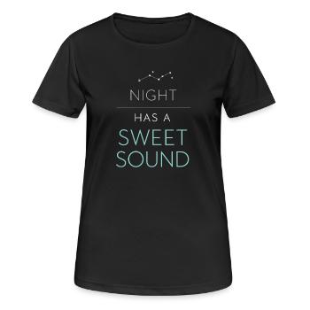 Navigation de nuit avec - T-shirt respirant Femme - noir - Devant - AI Model Female 172 light (172cm)