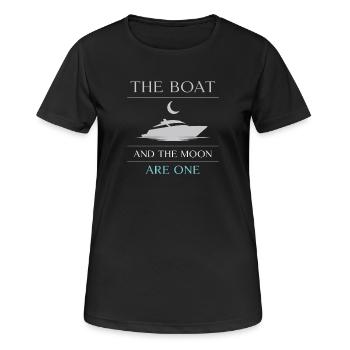 Navigation de nuit avec - T-shirt respirant Femme - noir - Devant - AI Model Female 172 light (172cm)
