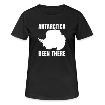 Antarktis – Schon mal da gewesen – Familienurlaub  - Frauen T-Shirt atmungsaktiv - Schwarz - Vorne - AI Model Female 172 light (172cm)