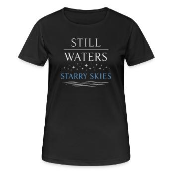 Navigation de nuit avec - T-shirt respirant Femme - noir - Devant - AI Model Female 172 light (172cm)