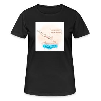 Beckenrand Rebellion  - Frauen T-Shirt atmungsaktiv - Schwarz - Vorne - AI Model Female 172 light (172cm)