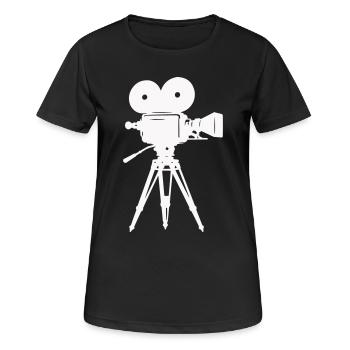Film Camera Camera - Women's Breathable T-Shirt - black - Front - AI Model Female 172 light (172cm)