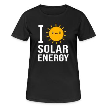 Solar Nachhaltigkeit Erneuerbare Energien - Frauen T-Shirt atmungsaktiv - Schwarz - Vorne - AI Model Female 172 light (172cm)