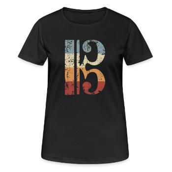 Alto clef, viola, viola, viola clef - Women's Breathable T-Shirt - black - Front - AI Model Female 172 light (172cm)