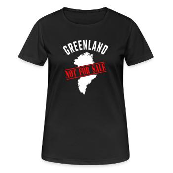 Greenland Not for Sale - Women's Breathable T-Shirt - black - Front - AI Model Female 172 light (172cm)