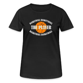 BASKETBALL - THE PLAYER - Women's Breathable T-Shirt - black - Front - AI Model Female 172 light (172cm)