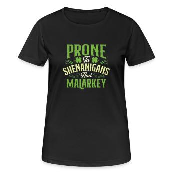 Anfällig für Streiche und Unsinn - Frauen T-Shirt atmungsaktiv - Schwarz - Vorne - AI Model Female 172 light (172cm)