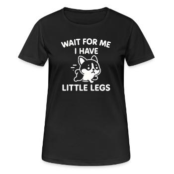 Le chien dit Humour Mème Humour, Drôle, petites jambes drôles - T-shirt respirant Femme - noir - Devant - AI Model Female 172 light (172cm)