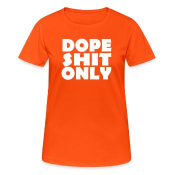 SHIT - Frauen T-Shirt atmungsaktiv - Neonorange - Vorne - AI Model Female 172 dark (172cm)