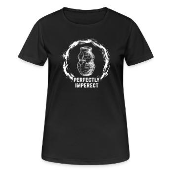 Vase parfaitement imparfait - T-shirt respirant Femme - noir - Devant - AI Model Female 172 light (172cm)