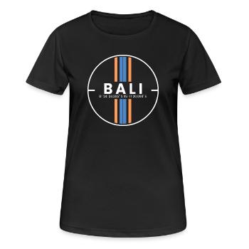 Bali Island Coordinates - Women's Breathable T-Shirt - black - Front - AI Model Female 172 light (172cm)