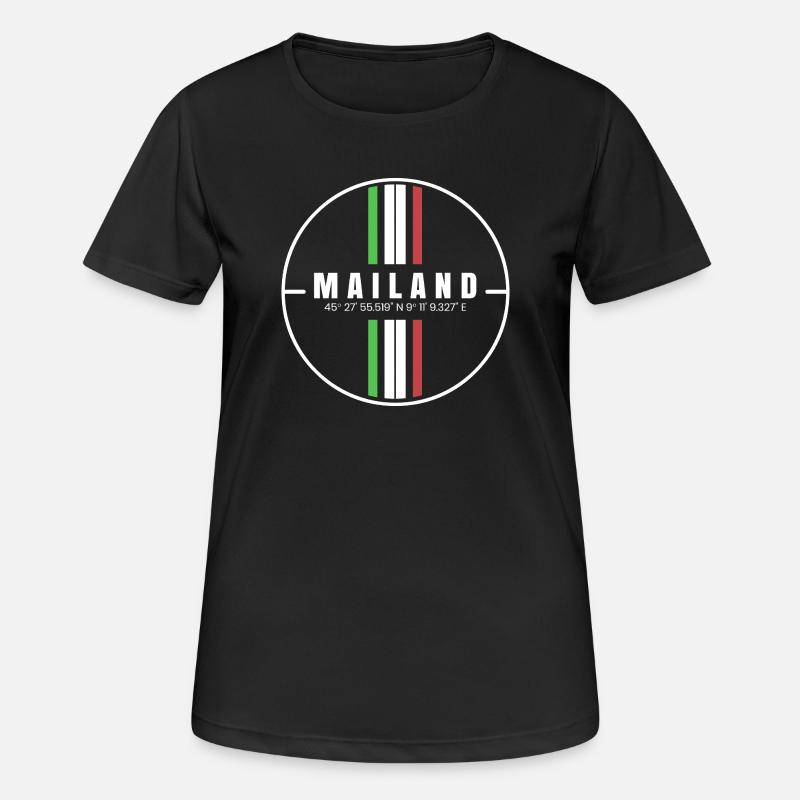 Milano Coordinate - Maglietta da donna traspirante - nero