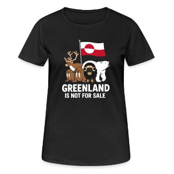 Grönland nicht zum Verkauf - Frauen T-Shirt atmungsaktiv - Schwarz - Vorne - AI Model Female 172 light (172cm)