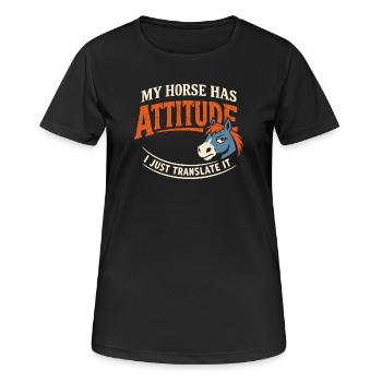 Horse Mood Humor Experienced Horse Owner - Women's Breathable T-Shirt - black - Front - AI Model Female 172 light (172cm)