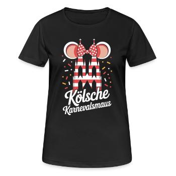 Cologne Carnaval Mouse Cologne Carnaval Cologne Mouse - T-shirt respirant Femme - noir - Devant - AI Model Female 172 light (172cm)