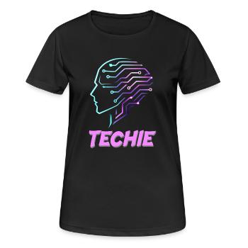 Neon Head Circuit Techie - Women's Breathable T-Shirt - black - Front - AI Model Female 172 light (172cm)