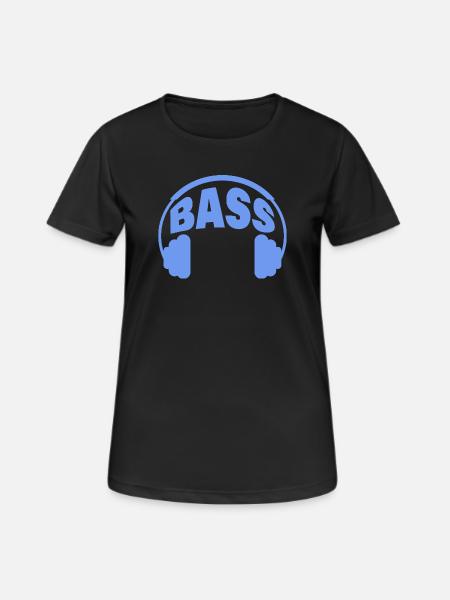 BASS - Frauen T-Shirt atmungsaktiv - Schwarz