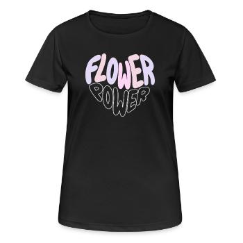 Pastel Flower Power Retro - Women's Breathable T-Shirt - black - Front - AI Model Female 172 light (172cm)