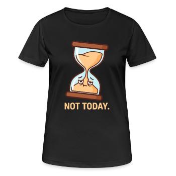 Die widerwillige Sanduhr - Frauen T-Shirt atmungsaktiv - Schwarz - Vorne - AI Model Female 172 light (172cm)