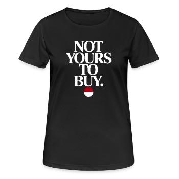 Not Yours To Buy Greenland Sovereignty Policy - Women's Breathable T-Shirt - black - Front - AI Model Female 172 light (172cm)