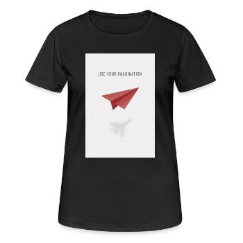 Utilisez votre imagination - T-shirt respirant Femme - noir - Devant - AI Model Female 172 light (172cm)